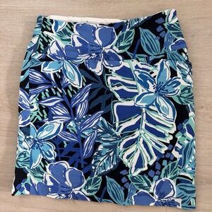 Swing Control Women's Golf Skort Sz 4 Blue Tropical Print Pull On